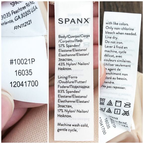 Spanx Thinstincts Open Bust Mid Thigh Bodysuit #10021P Plus Size 1X Soft Nude - Picture 9 of 15